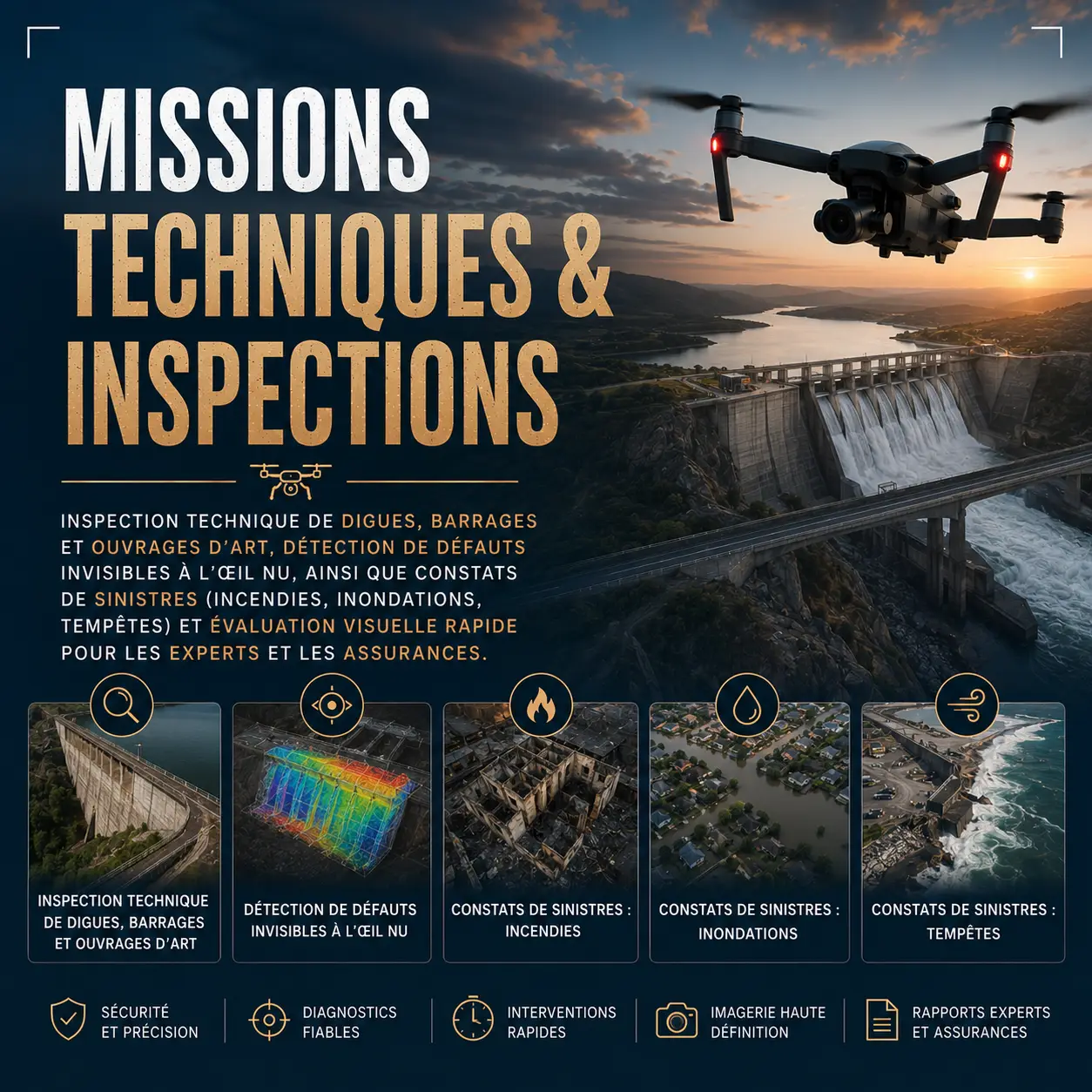 Inspection technique aérienne avec drone
